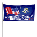 Connecticut For Trump Flag and Hat Bundle - Includes 1 Connecticut for Trump Hat and 3 unique Trump 2024 flags