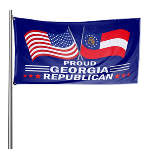 Georgia For Trump Flag and Hat Bundle - Includes 1 Georgia for Trump Hat and 3 unique Trump 2024 flags