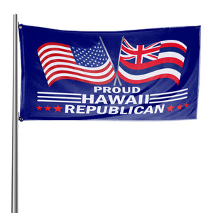 Hawaii For Trump Flag and Hat Bundle - Includes 1 Hawaii for Trump Hat and 3 unique Trump 2024 flags
