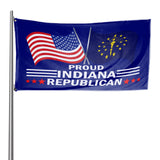 Indiana For Trump Flag and Hat Bundle - Includes 1 Indiana for Trump Hat and 3 unique Trump 2024 flags