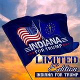 Indiana For Trump 3 x 5 Flag - Limited Edition Dual Flags