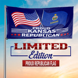 Proud Kansas Republican  3 x 5 Flag - Limited Edition Flags