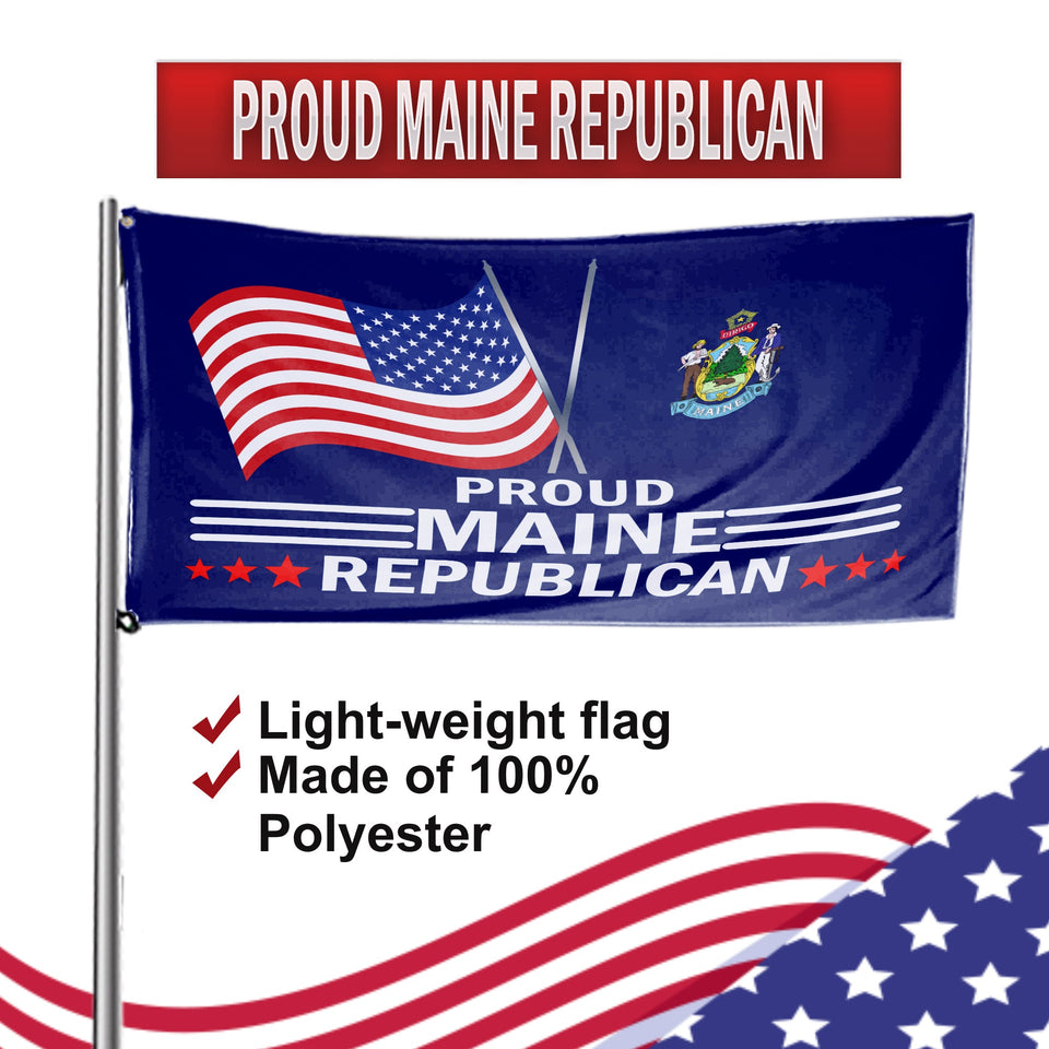 Proud Maine Republican 3 x 5 Flag - Limited Edition Flags