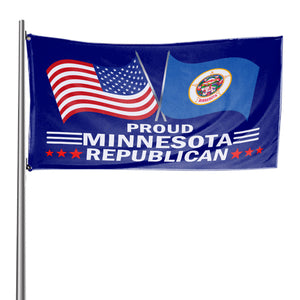 Minnesota For Trump Flag and Hat Bundle - Includes 1 Minnesota for Trump Hat and 3 unique Trump 2024 flags