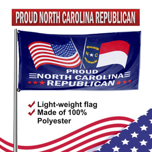 Proud North Carolina Republican 3 x 5 Flag - Limited Edition Flags