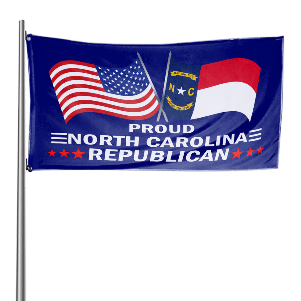 North Carolina For Trump Flag and Hat Bundle - Includes 1 North Carolina for Trump Hat and 3 unique Trump 2024 flags