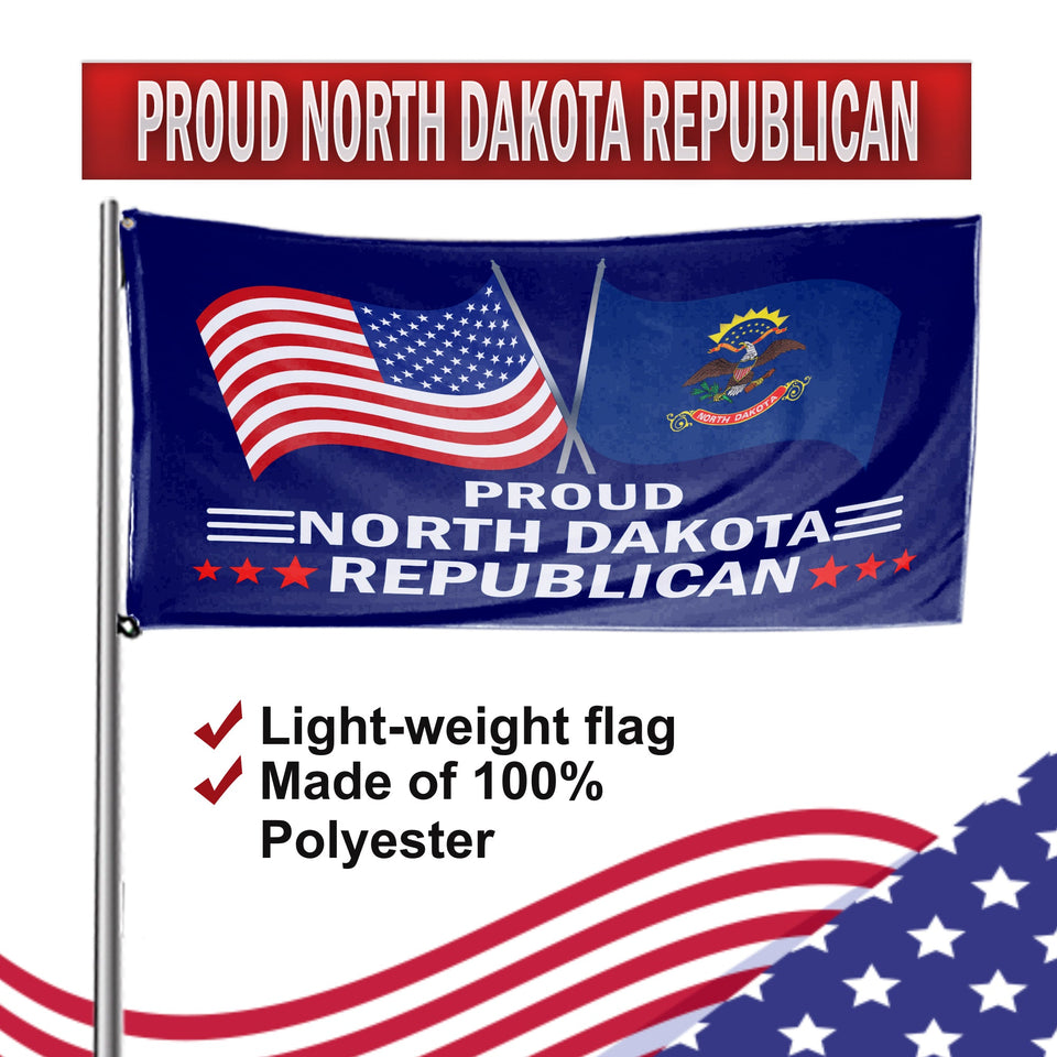Proud North Dakota Republican 3 x 5 Flag - Limited Edition Flags