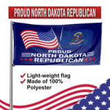 Proud North Dakota Republican 3 x 5 Flag - Limited Edition Flags