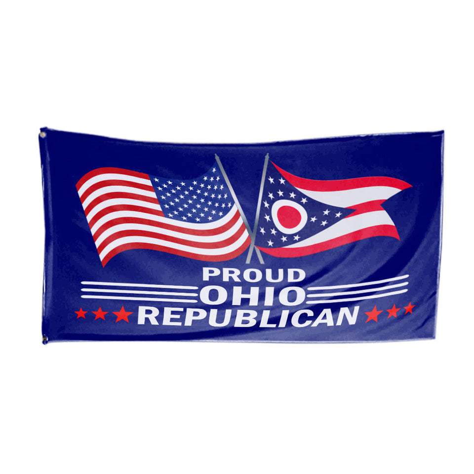 Proud Ohio Republican 3 x 5 Flag - Limited Edition Flags