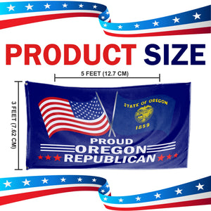 Proud Oregon Republican 3 x 5 Flag - Limited Edition Flags