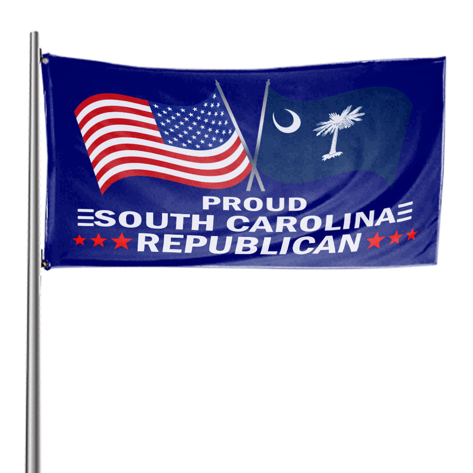 South Carolina For Trump Flag and Hat Bundle - Includes 1 South Carolina for Trump Hat and 3 unique Trump 2024 flags
