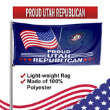 Proud Utah Republican 3 x 5 Flag - Limited Edition Flags
