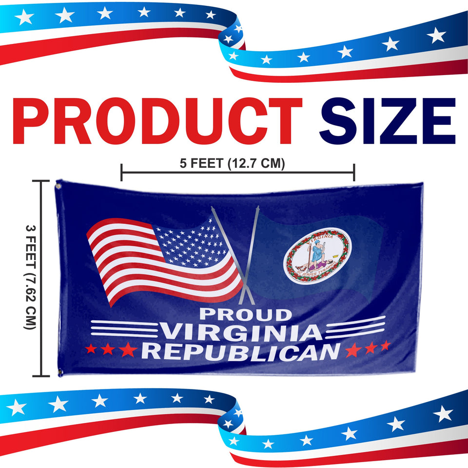 Proud Virginia Republican 3 x 5 Flag - Limited Edition Flags
