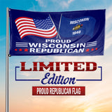 Proud Wisconsin Republican 3 x 5 Flag - Limited Edition Flags