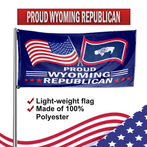 Proud Wyoming Republican 3 x 5 Flag - Limited Edition Flags