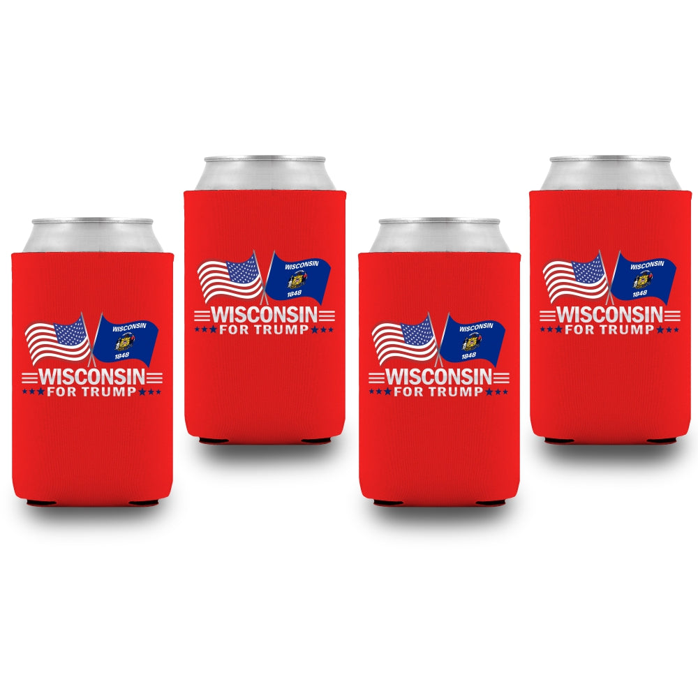Wisconsin For Trump Limited Edition Can Cooler 4 Pack