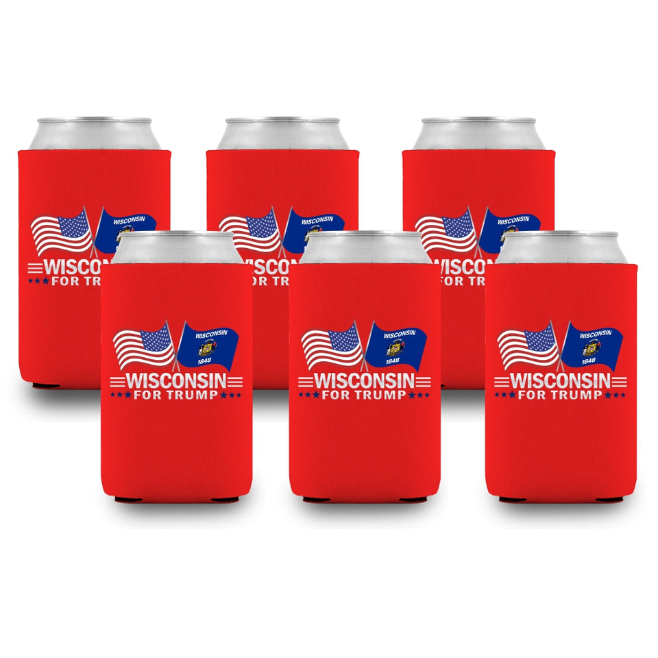 Wisconsin For Trump Limited Edition Can Cooler 6 Pack