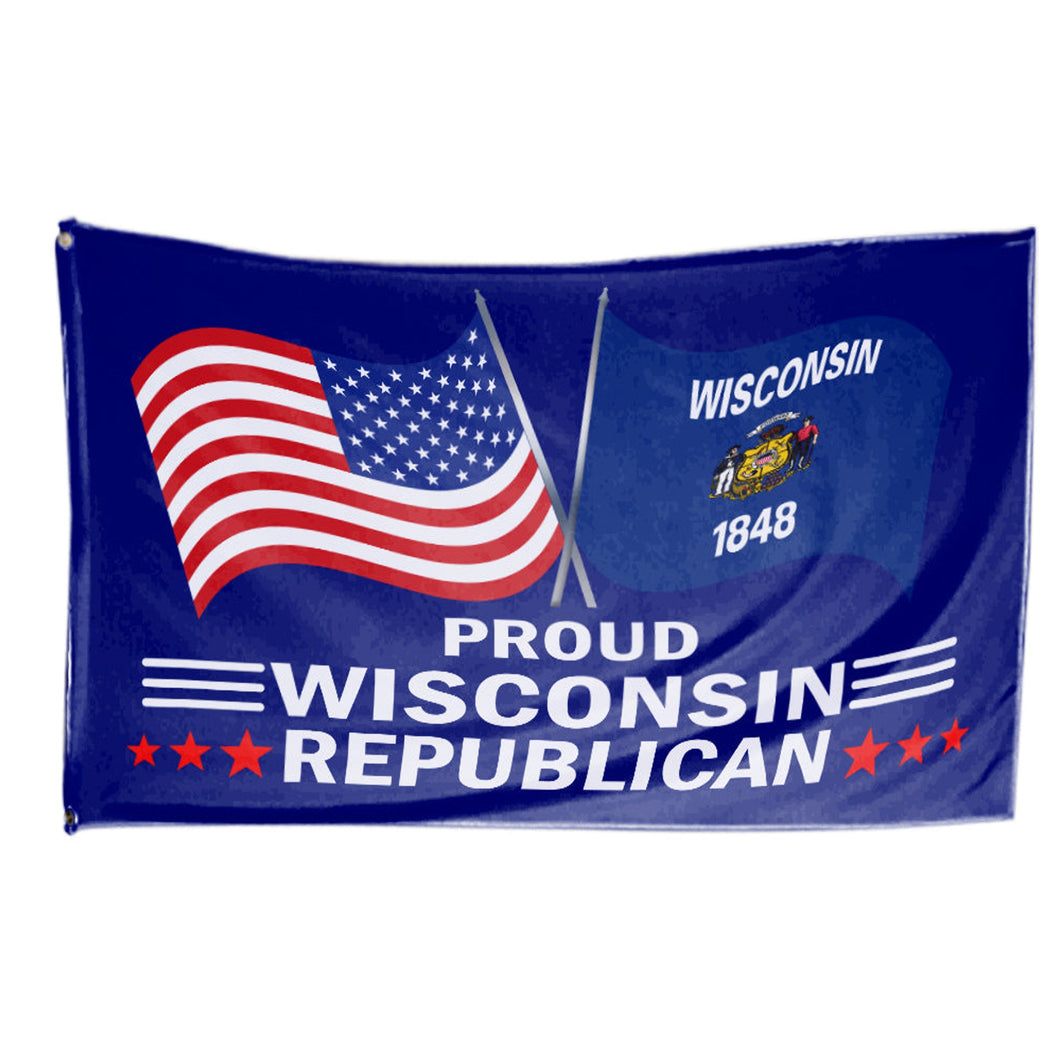 Proud Wisconsin Republican 3 x 5 Flag - Limited Edition Flags