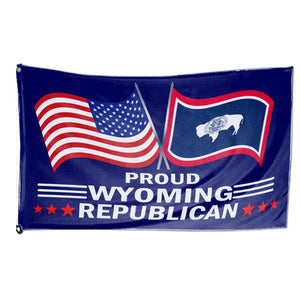 Wyoming For Trump Flag and Hat Bundle - Includes 1 Wyoming for Trump Hat and 3 unique Trump 2024 flags