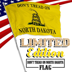 Don't Tread on North Dakota 3 x 5 Gadsden Flag - Limited Edition