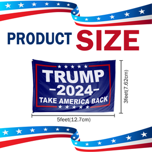 Trump 2024 Take America Back Limited Edition 3 x 5 Flag